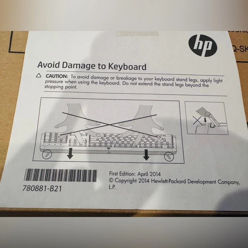HP- Black Wired Keyboard NIB